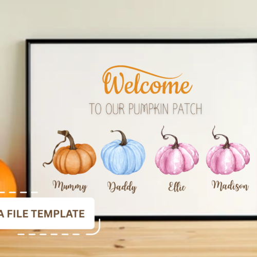 Pumpkin Patch Print Template | Canva Editable File | Digital Download