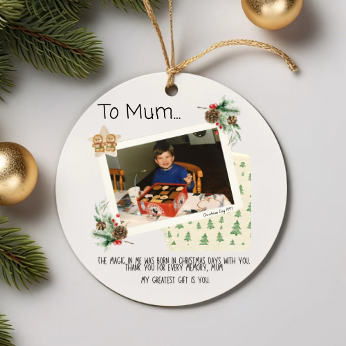 Heartfelt Mum Photo Design | Christmas Canva Template | Digital Download