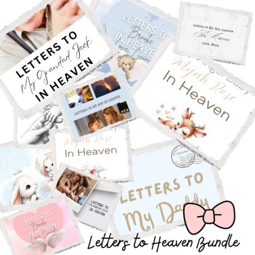 Letters to Heaven Notebook Bundle | 10+ Remembrance Journal Designs | Digital Download