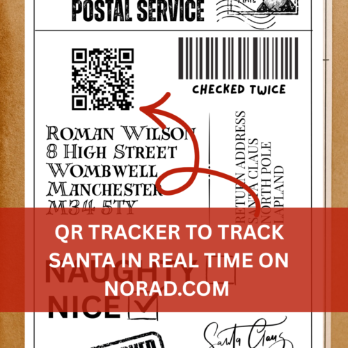 North Pole Post Labels Bundle | Christmas Printable Labels with Santa Tracking QR | Digital Download