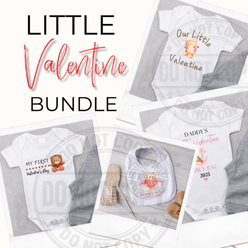 Baby Valentine Design Bundle | Bib, Vest & Cup Designs for Sublimation, DTF & UVDTF | Digital Download