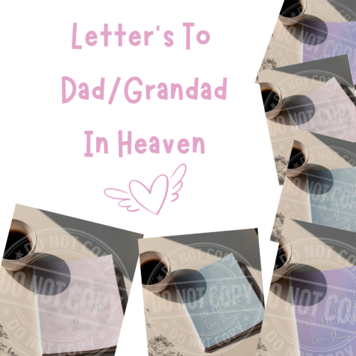 Letters to Dad & Grandad in Heaven Notebook Covers | Memorial Journal Designs | Digital Download