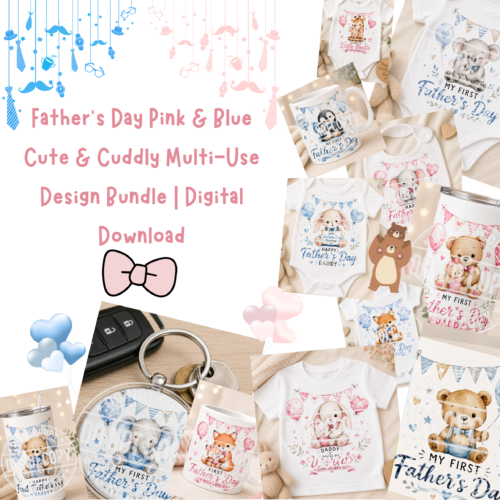 Father’s Day Mixed Cute & Cuddly Multi-Use Design Bundle | Digital Download