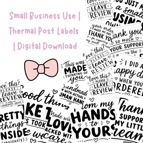 Small Business Thermal Postage Labels | Shipping Label Designs | Digital Download