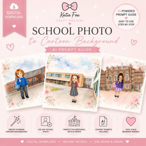 School Photo to School Background AI Prompt | ChatGPT & Image Generation Guide | Digital Download