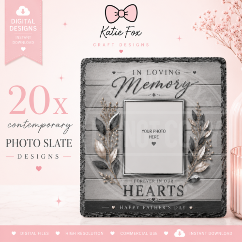 20 Luxury Contemporary Photo Slate Templates | Premium 3D Effect Designs | Digital Download