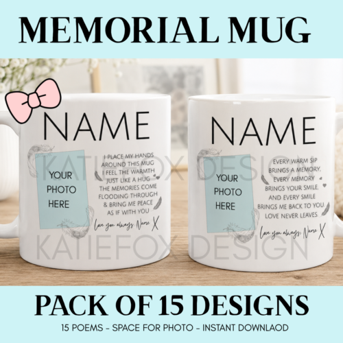 Memorial Mug Collection | 15 Sympathy Photo Templates