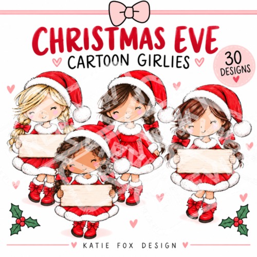 christmas eve cartoon girls pack 30 1